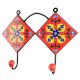 Red With Yellow Flower Ceramic Tile Hook